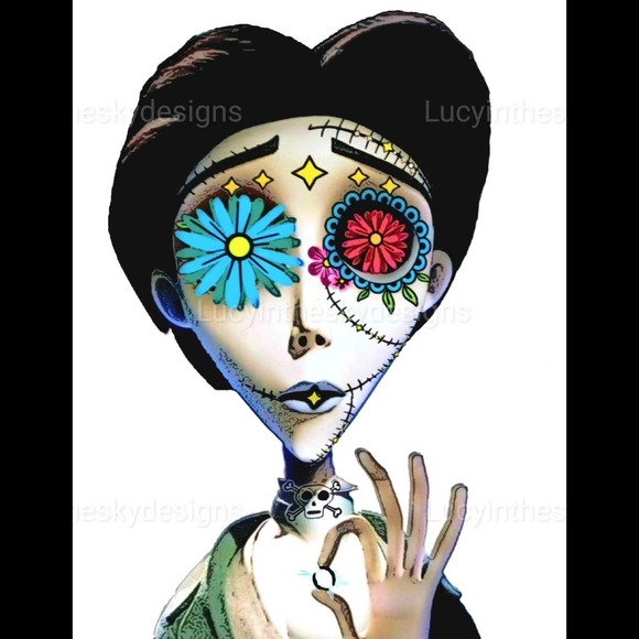 Victor Corpse Bride Sugar Skull Wedding Vivid Art Print 8.5x11 - Picture 2 of 5